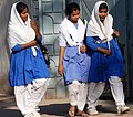 Muslim girls walking for school in Bangladesh