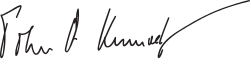 Cursive signature in ink