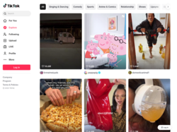 Screenshot of TikTok.com website.