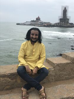 Pavan Acharya actor at Kanyakumari for shooting location .jpg