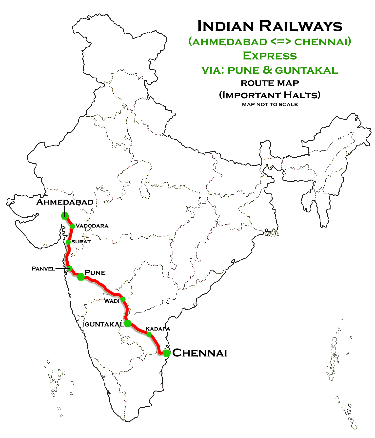 (Ahmedabad - Chennai) Express route map 01.png