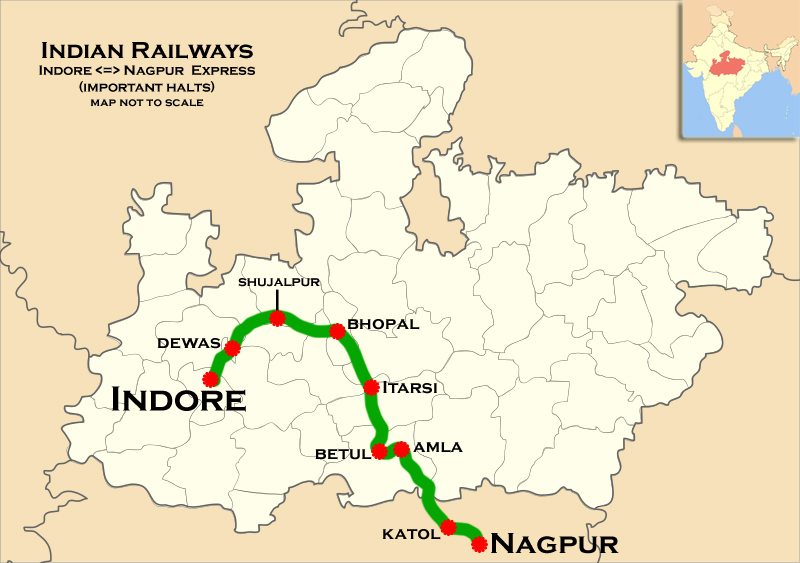 (Indore - Nagpur) Express Route map.jpg