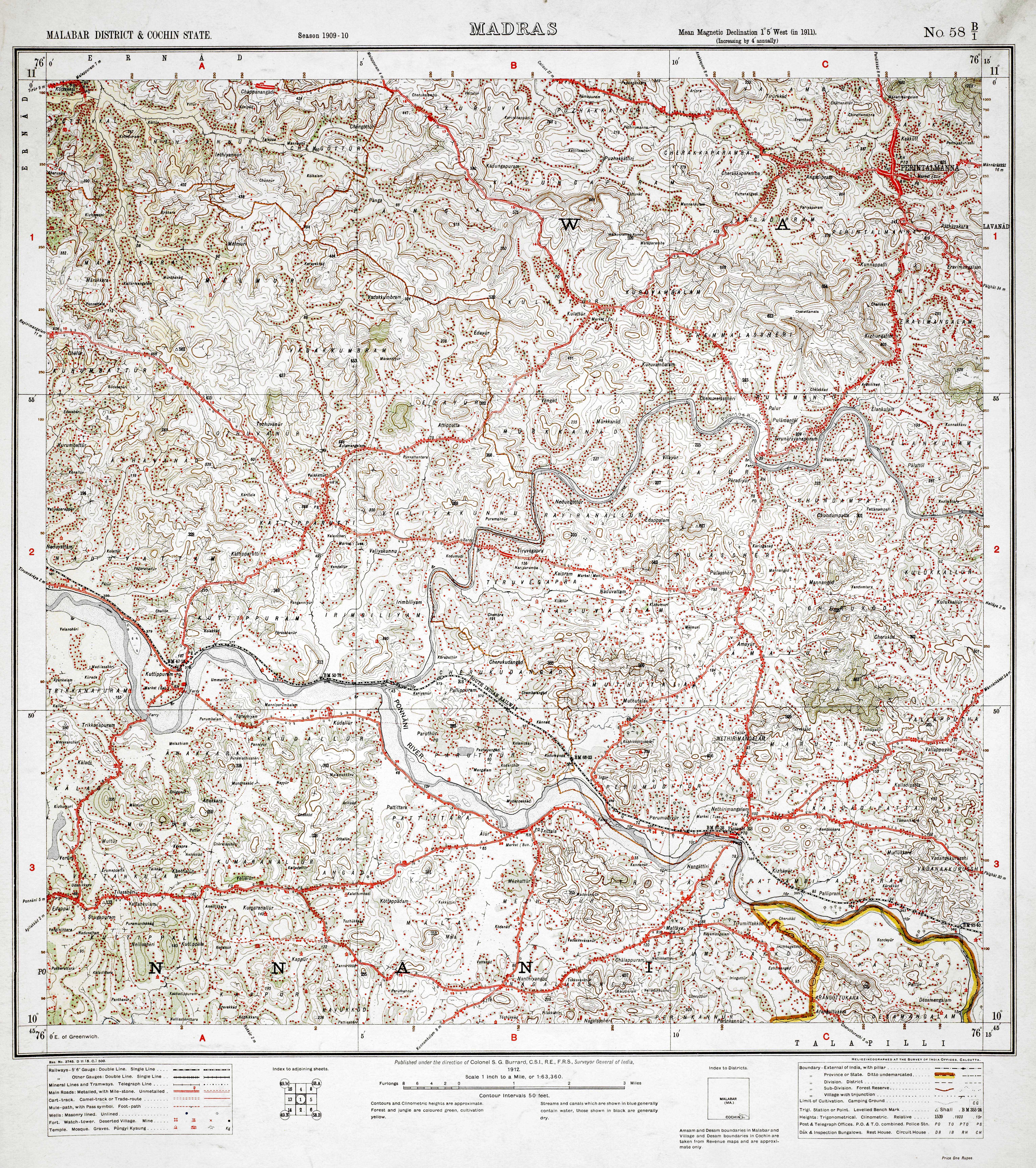 An area of Valluvanad Taluk in 1912