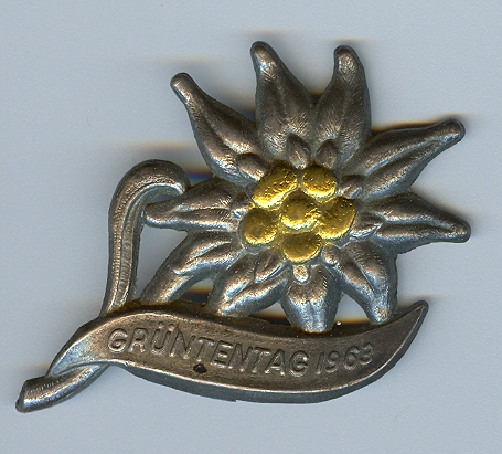 1963 German mountain sport pin.