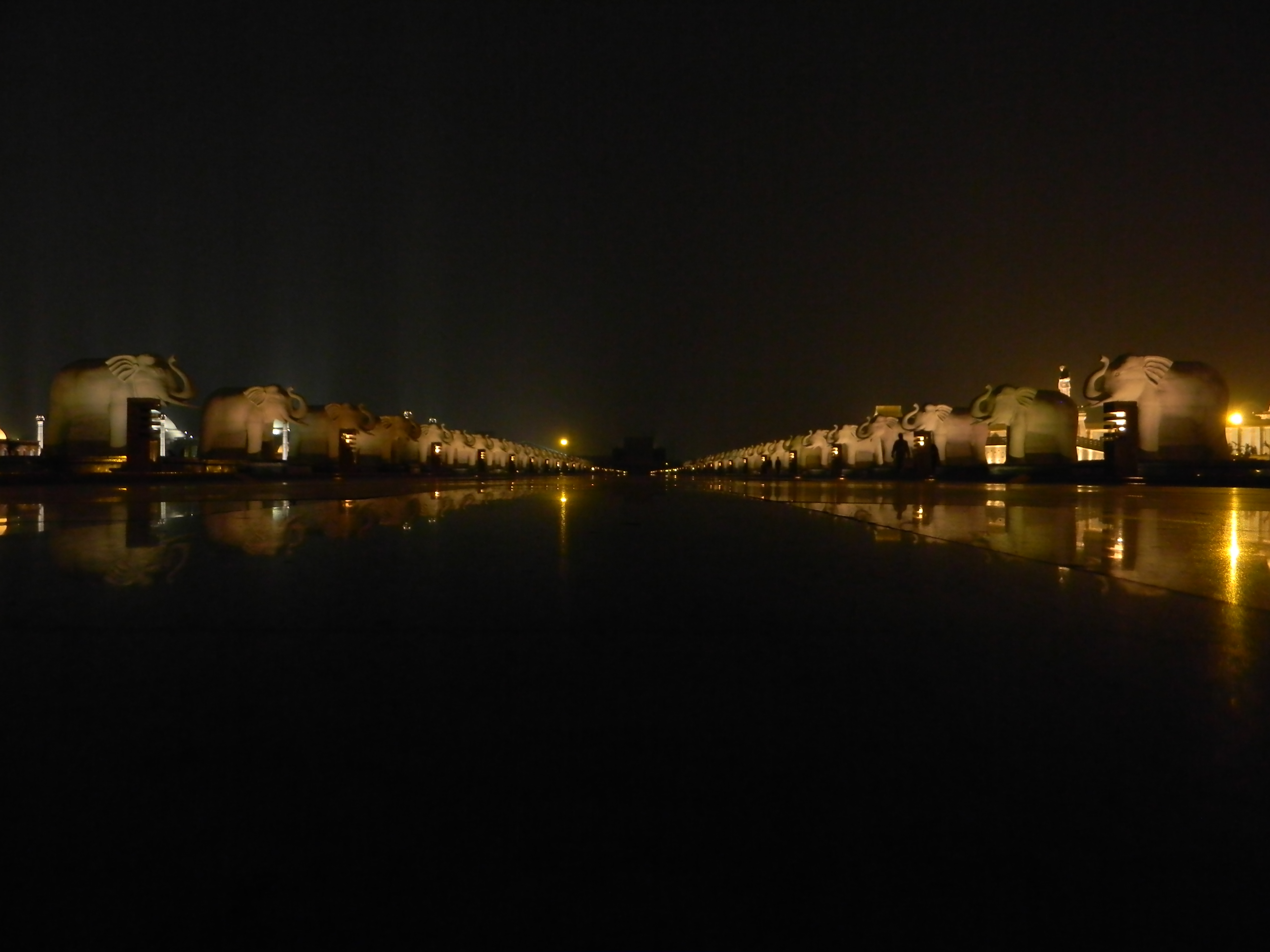 Inside view of Ambedkar Park in Night