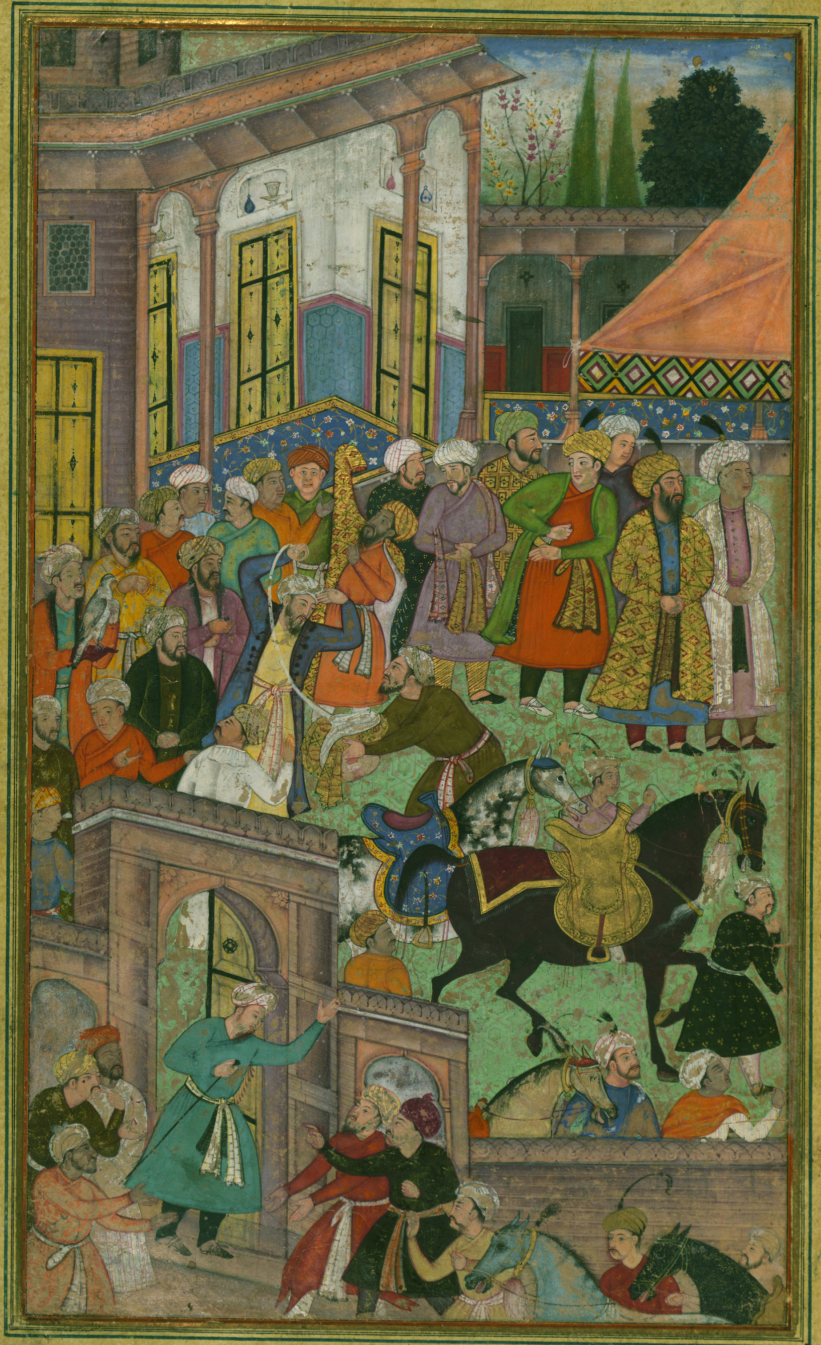 An awards ceremony in the Sultan Ibrāhīm’s court before being sent on an expedition to Sambhal.jpg