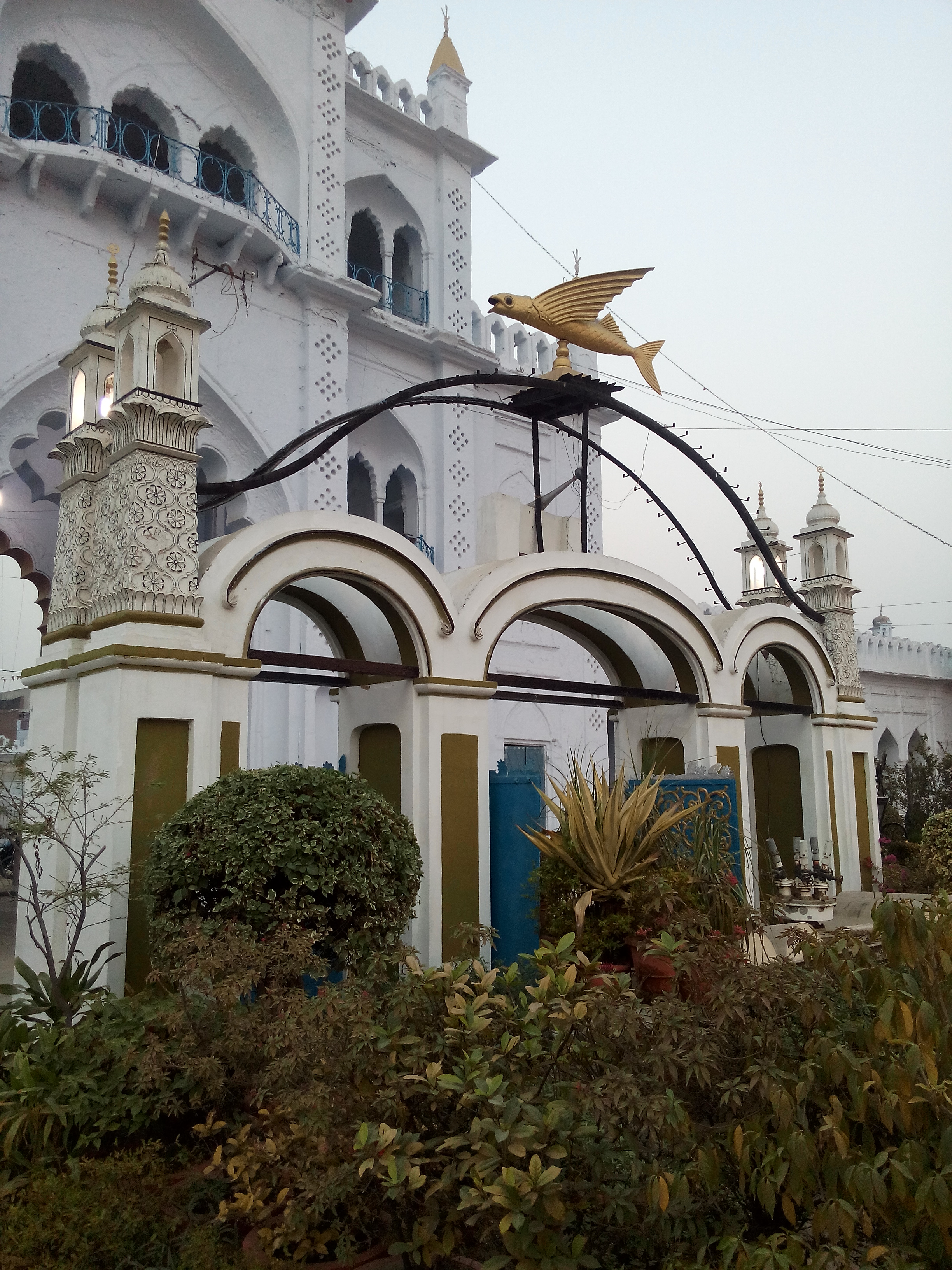 An anemometer in the form of fish at main gate