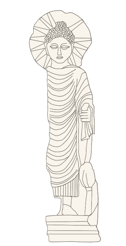 The Berenike Buddha, discovered in Berenice, Egypt, 2nd century CE.