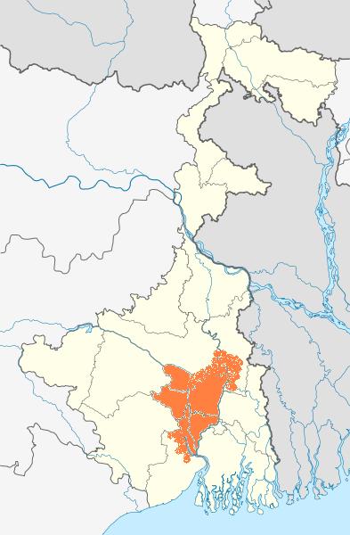 The extent of Bhurshut kingdom as reflected in a map of present-day West Bengal