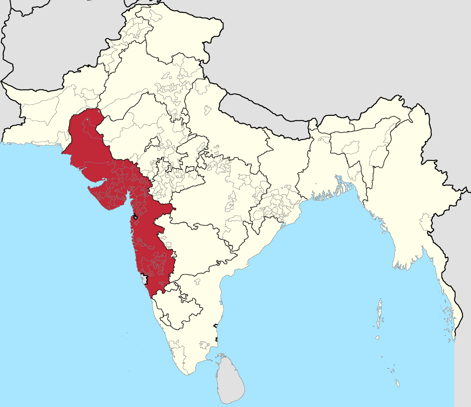 Bombay Presidency in the Indian Empire 1912.png