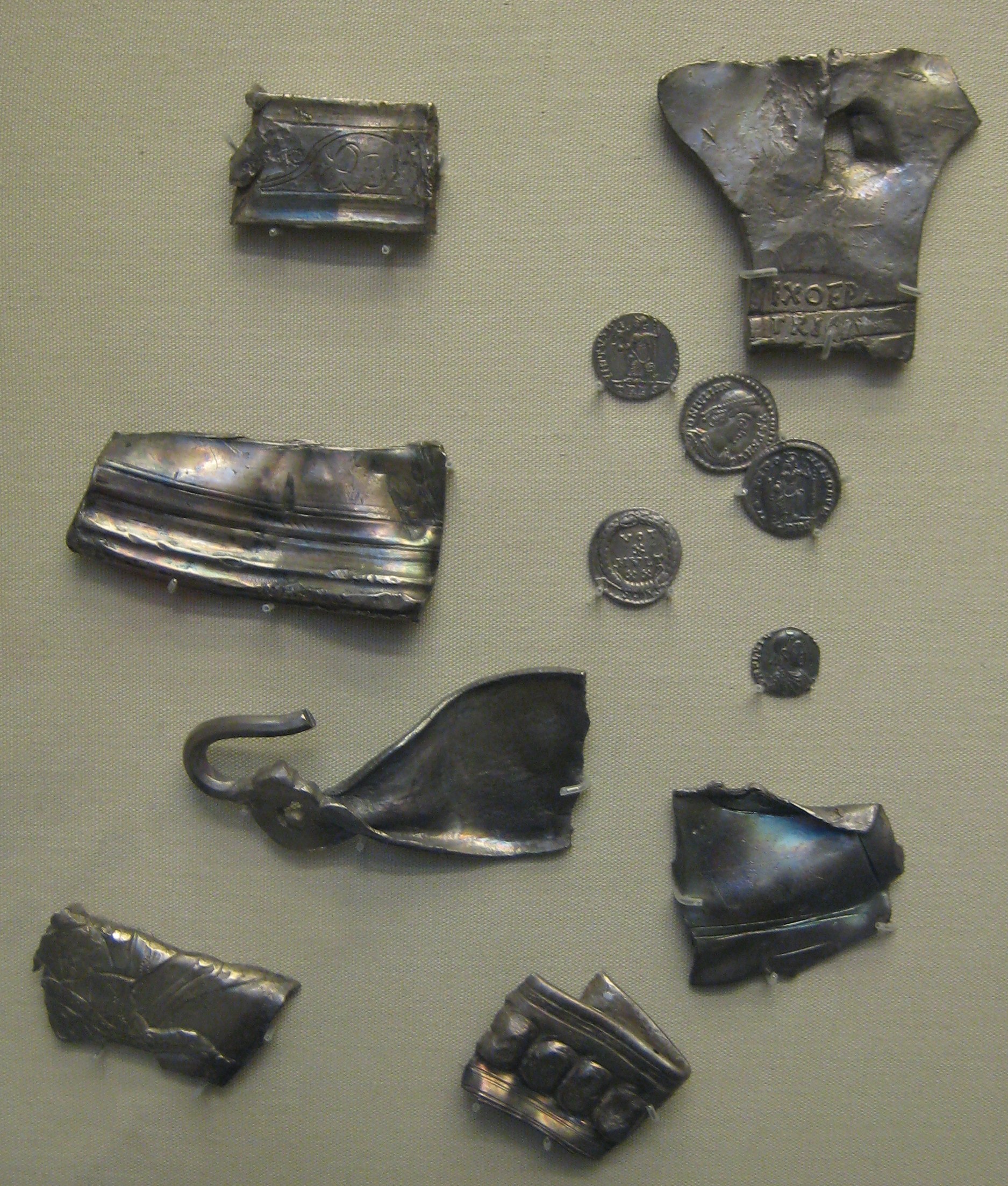 Room 41 – Silver objects from the Roman Coleraine Hoard, Northern Ireland, 4th-5th centuries AD