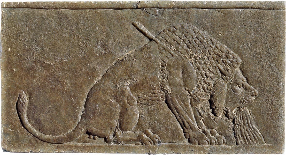 Room 55 – Lion Hunt of Ashurbanipal (detail), Nineveh, Neo-Assyrian, Iraq, c. 645 BC