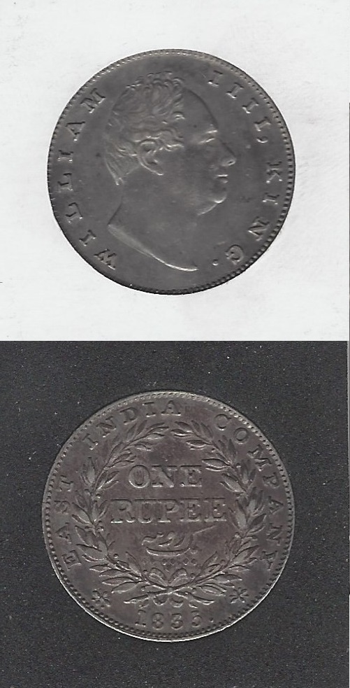 File:East India Company Silver Rupee 1835 William IV King.jpg