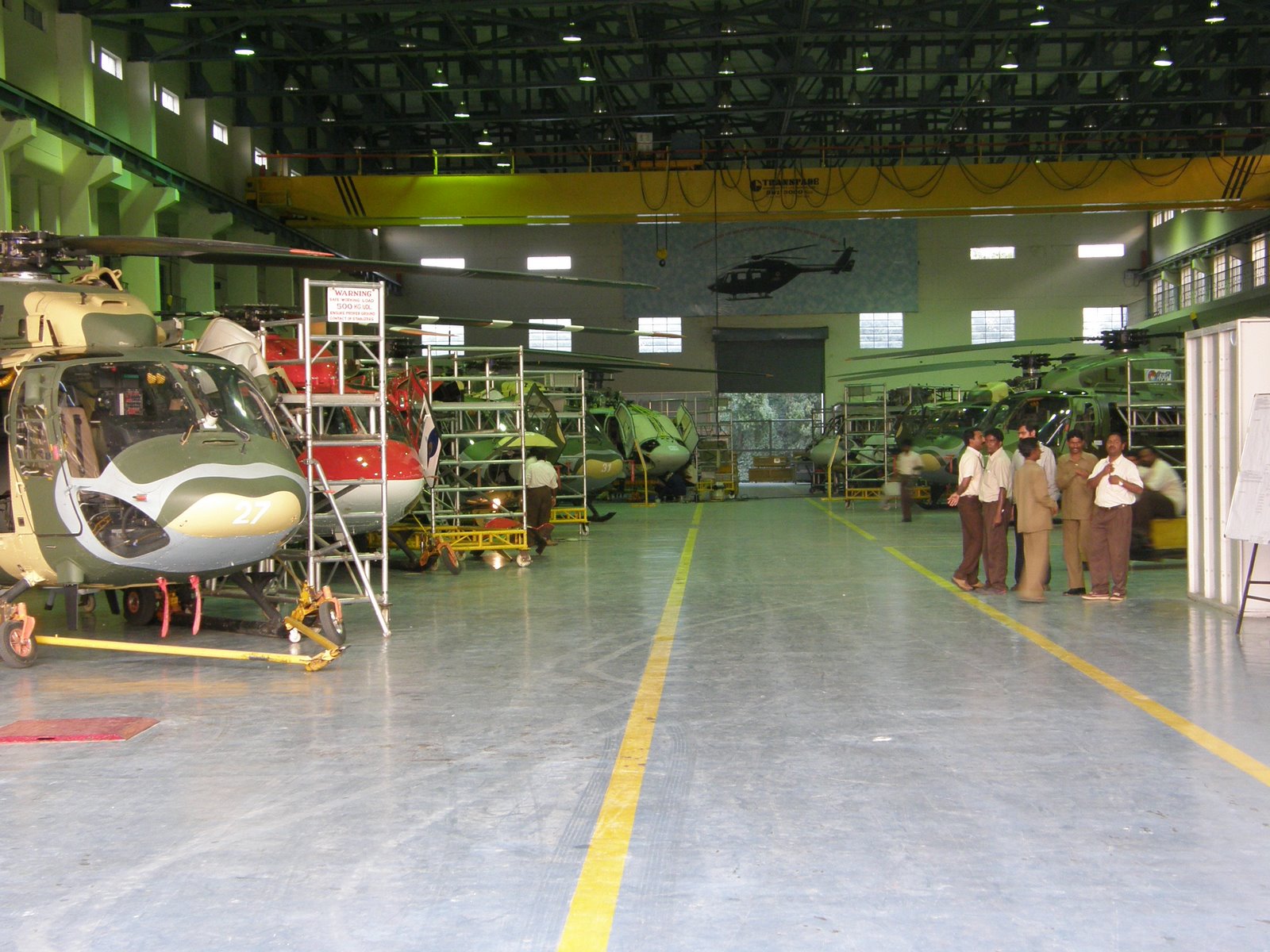 Multiple ALH Dhruvs being prepared for production line