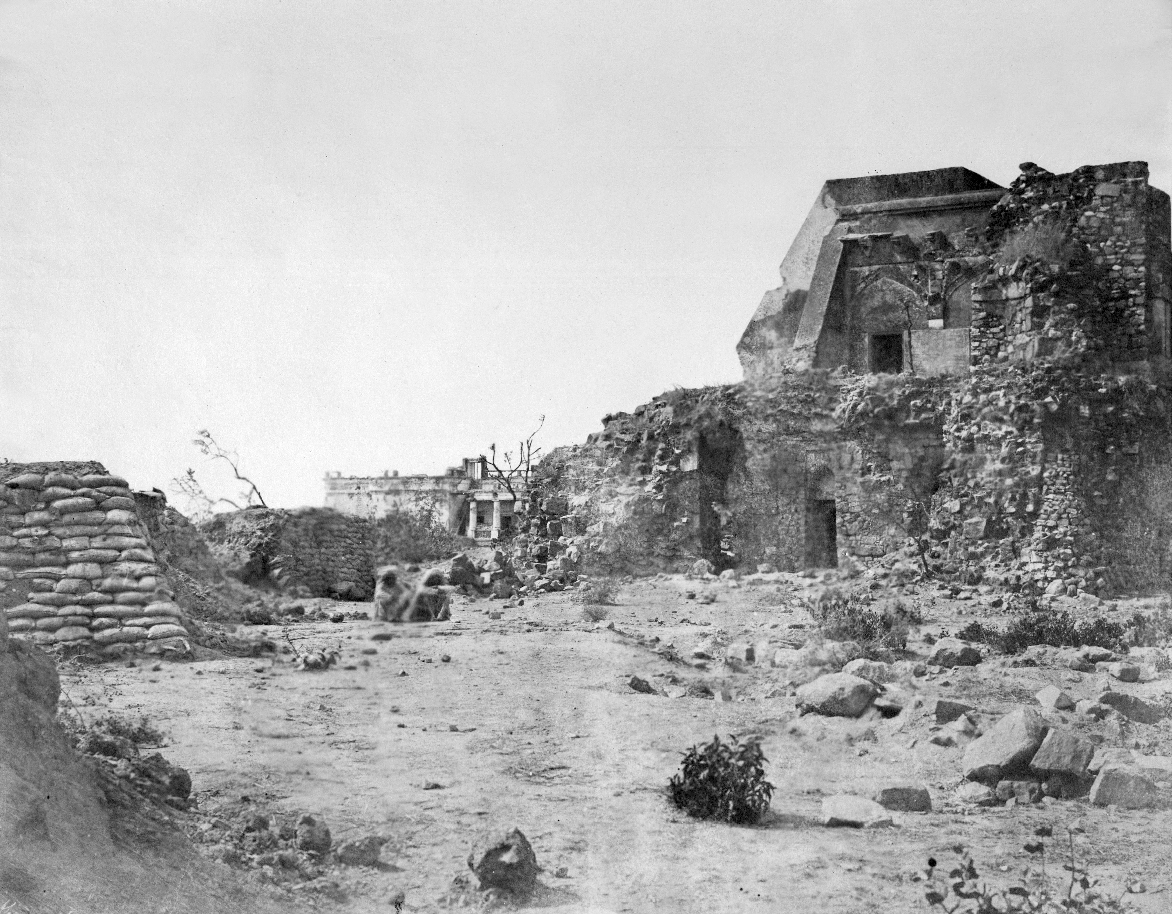 The Jantar Mantar in 1858, damaged by fighting during the Indian Rebellion of 1857