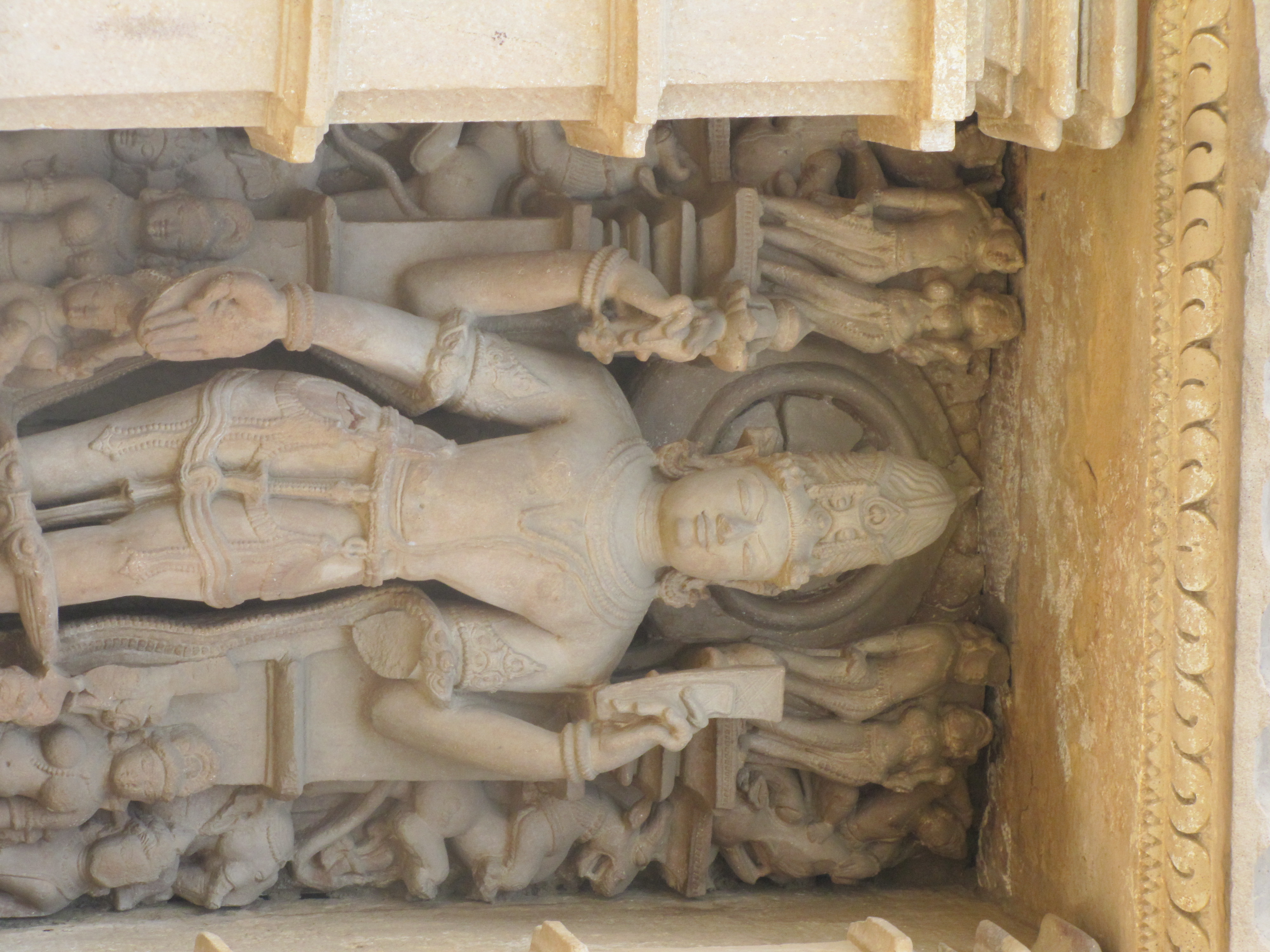 Sculpture (outer wall), Lakshman Temple, Khajuraho, India