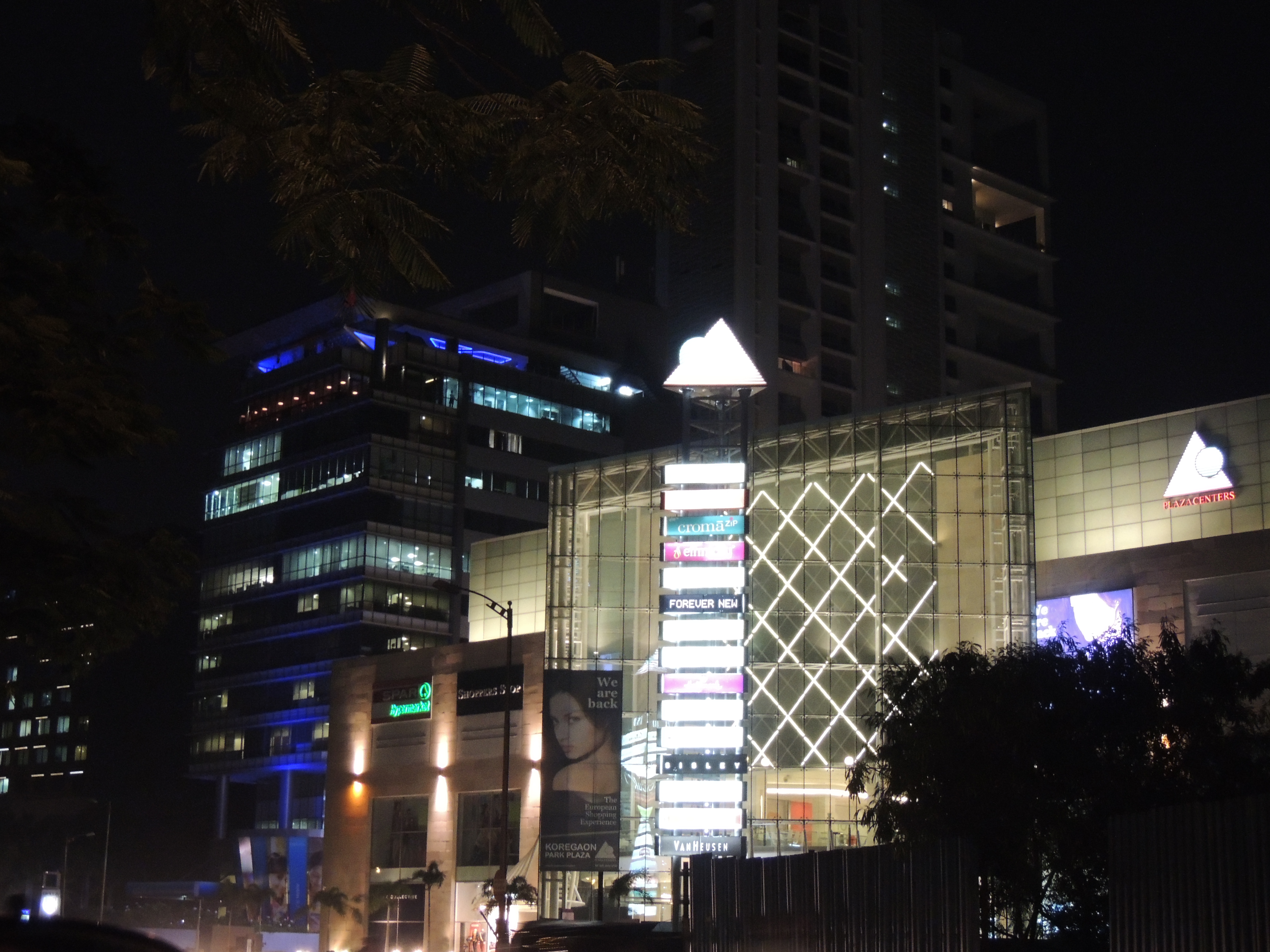 Koregaon park plaza at night.JPG