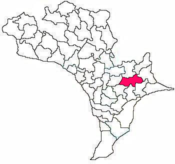Mandal map of Krishna district showing Mudinepalle mandal (in Rose Colour)