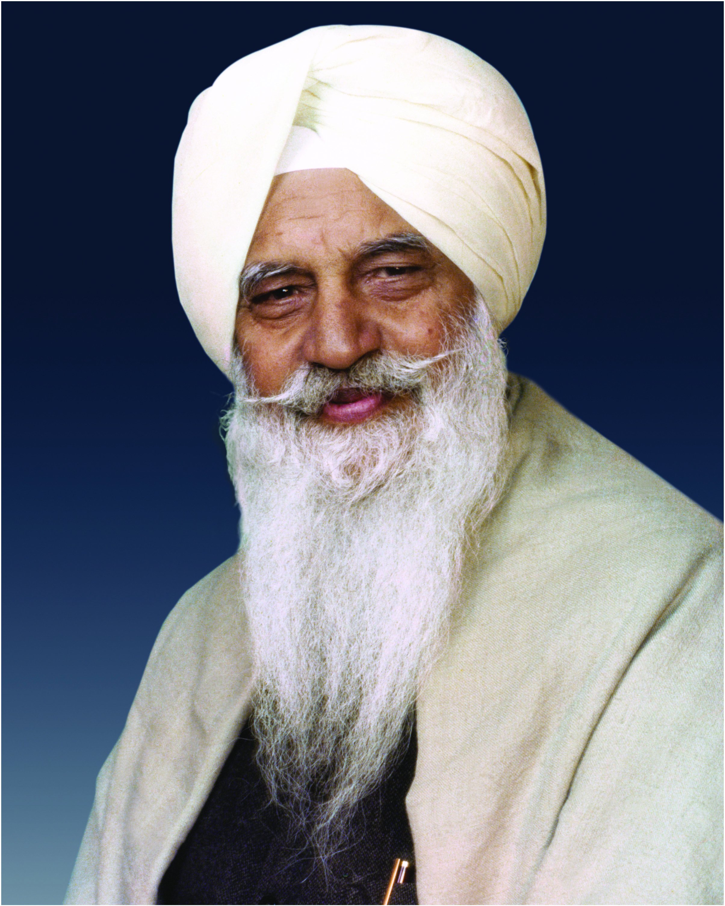 Maharaj Charan Singh Ji, the follower of Maharaj Sawan Singh Ji, who succeeded Sardar Bahadur Maharaj Jagat Singh Ji as spiritual head of RSSB. He remained in office from 1951 to 1990.
