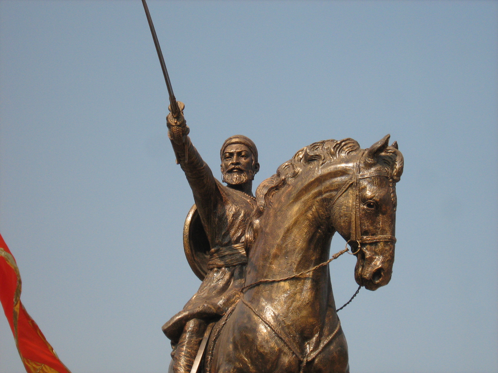 Statue of Shivaji near fort