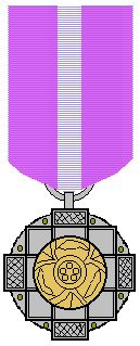 Padma Bhushan medal suspended from its riband