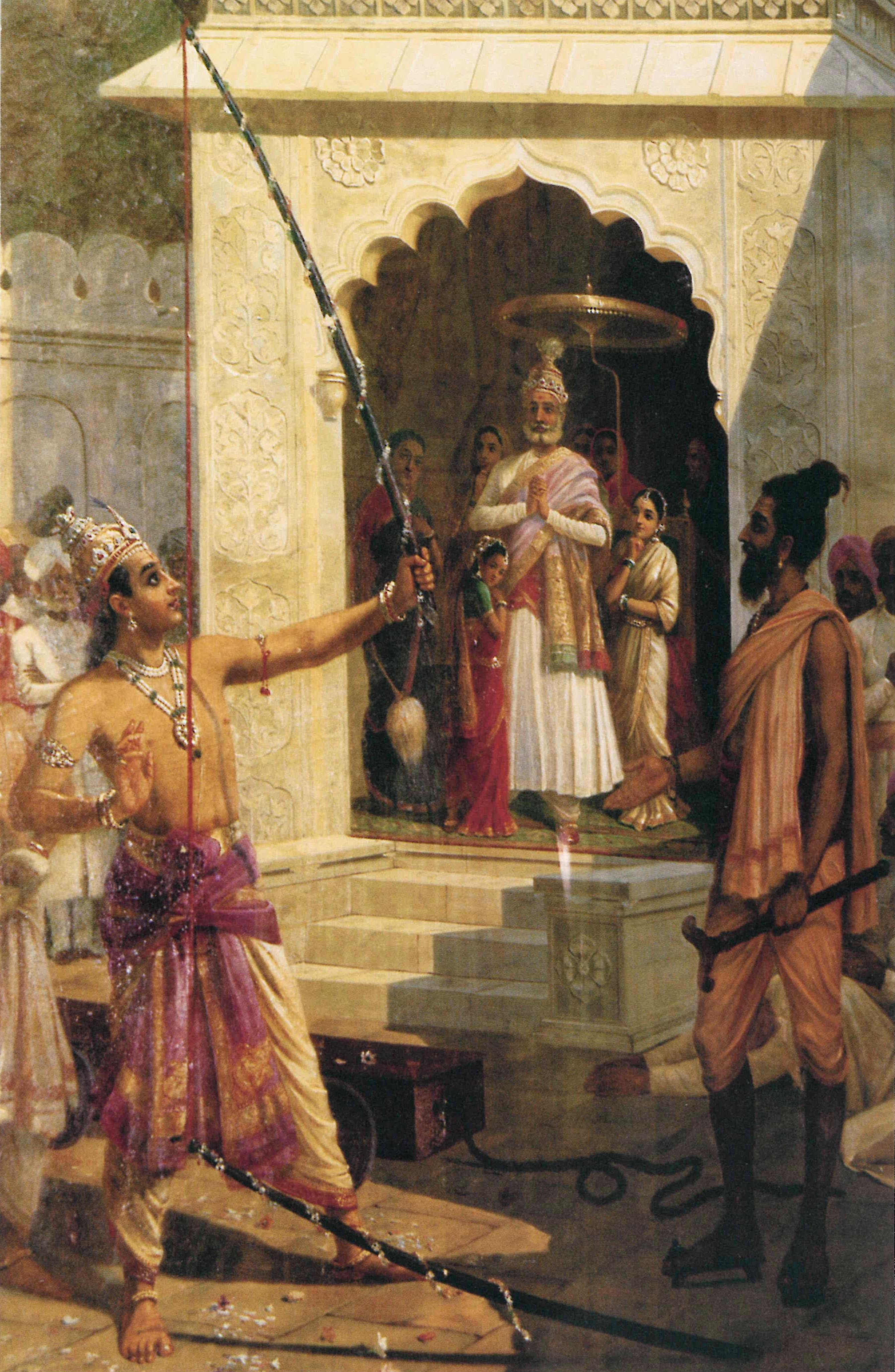 Ram breaking bow during swayamwar