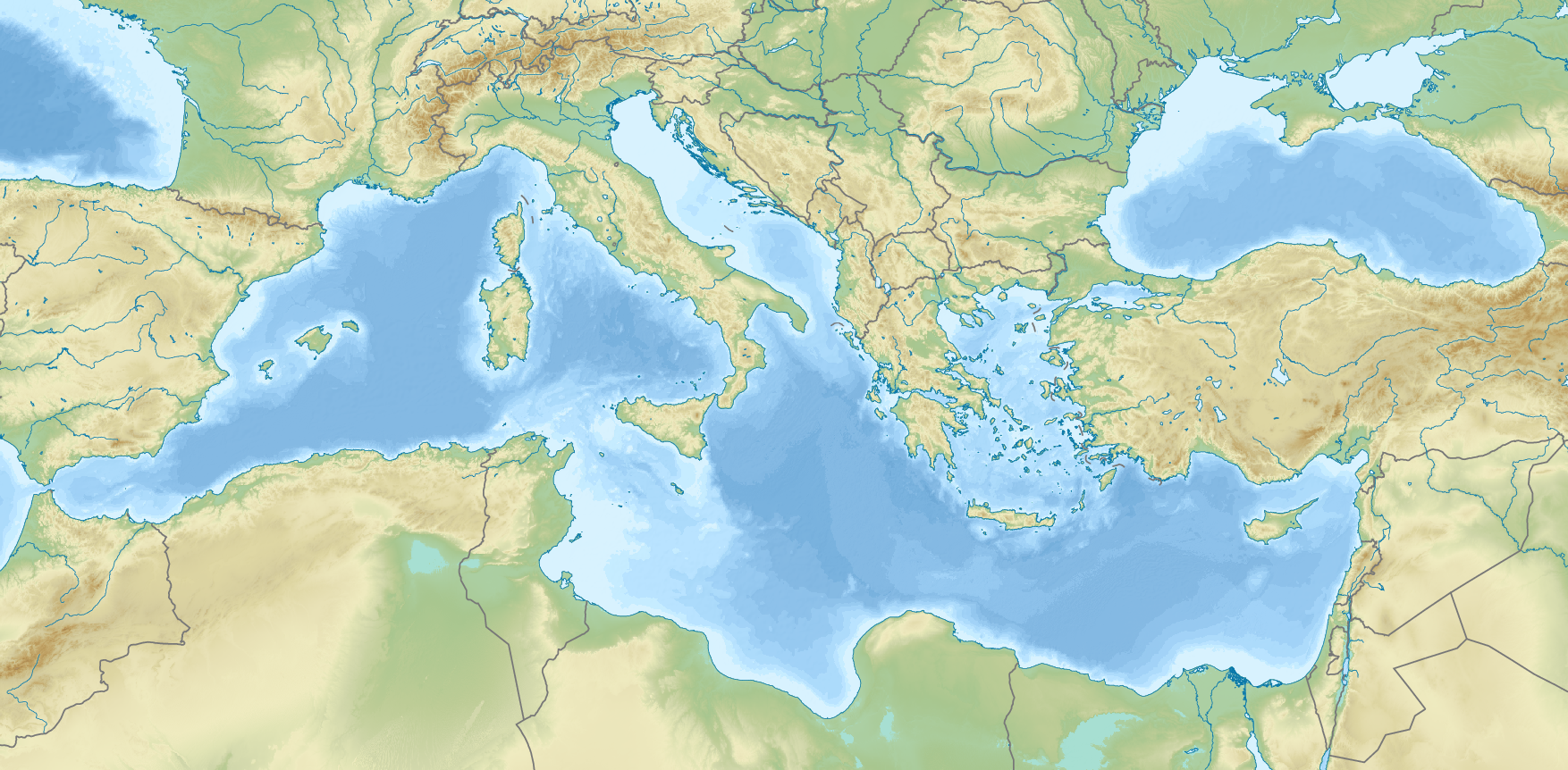 2023 Turkey–Syria earthquake is located in Mediterranean