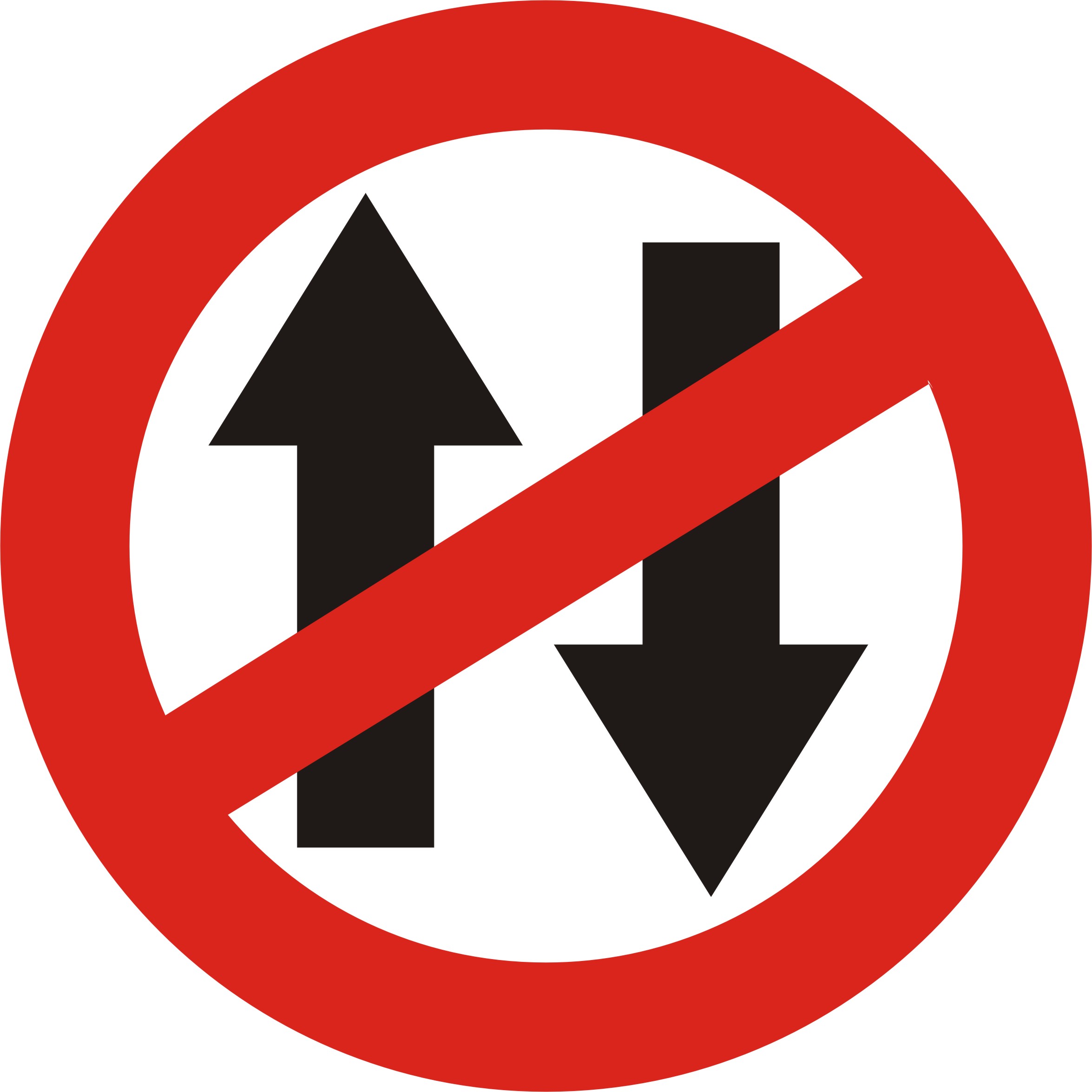 No vehicles in both directions