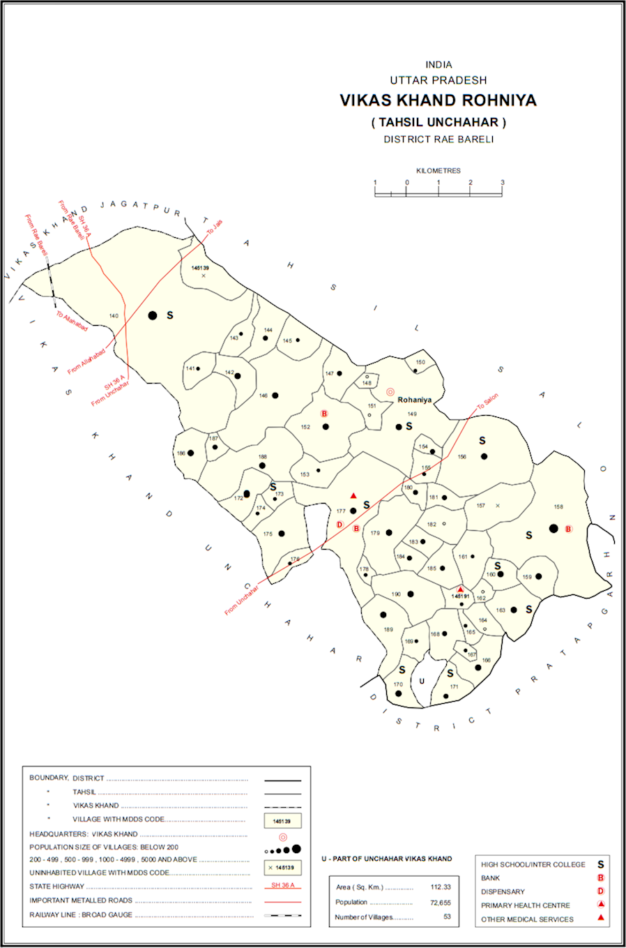 Rohniya block map.png