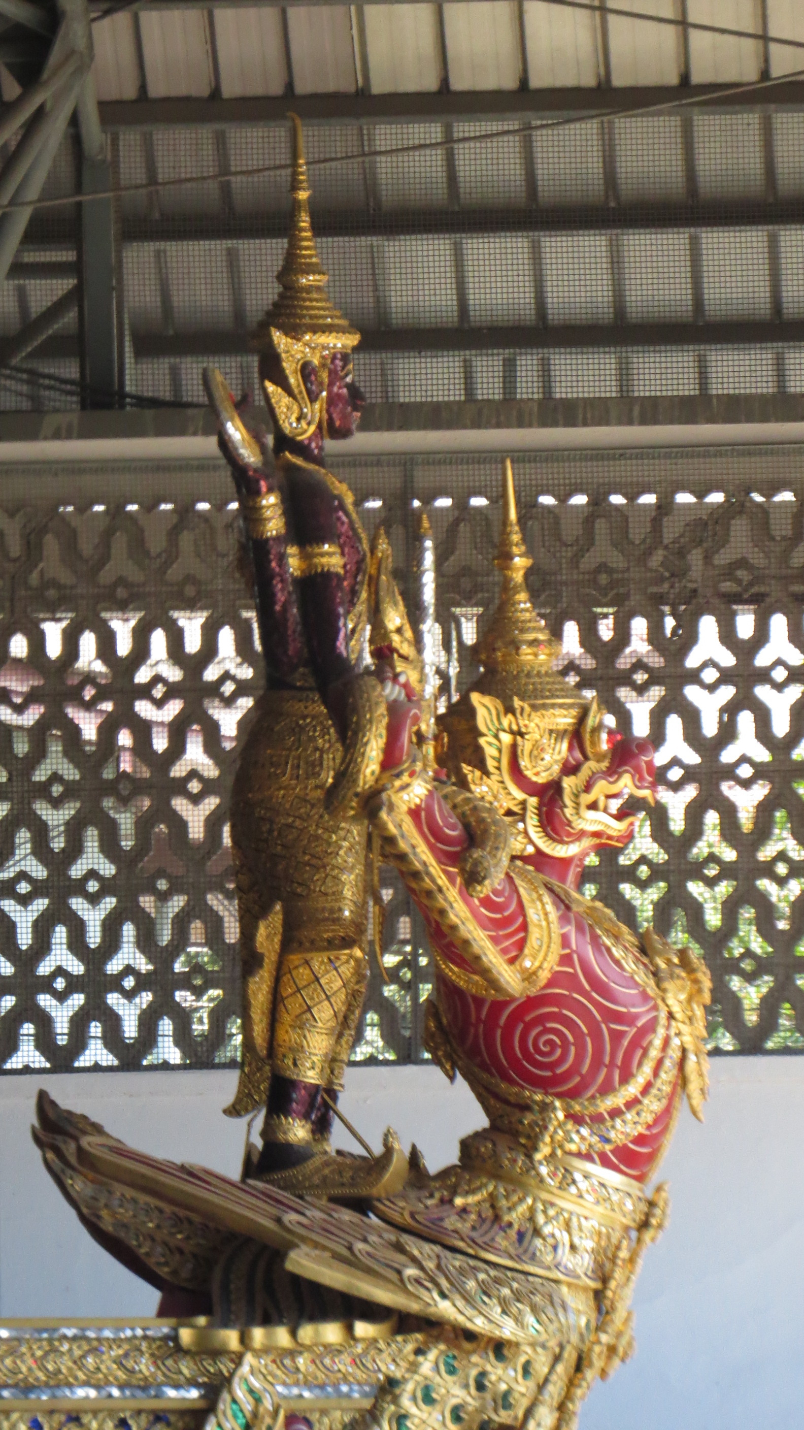 The bow of Royal Barge Narai Song Suban HM Rama IX of Thailand, it carved an image of Narayana riding a Garuda
