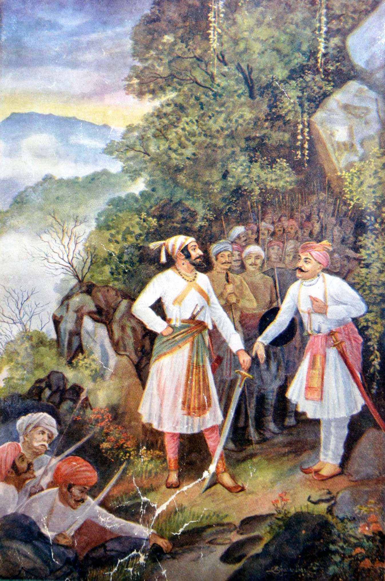 Shivaji Maharaj and Baji Prabhu at Pawan Khind