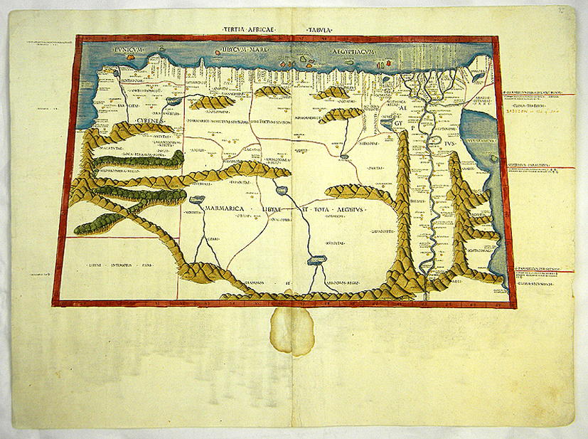 3rd Map of Africa Cyrenaica, Marmarica, Libya, Lower Egypt, and the Thebaid