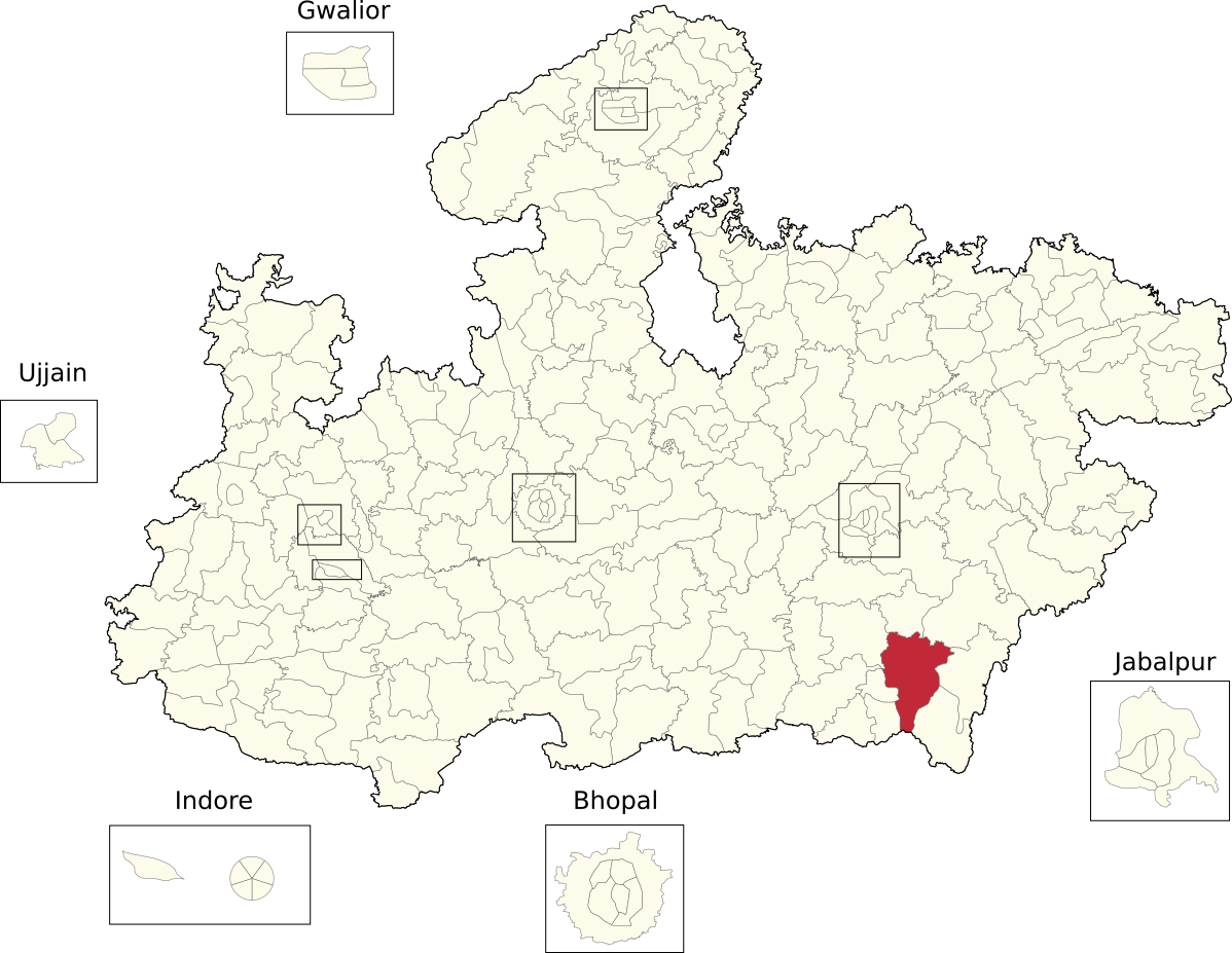 Vidhan Sabha constituencies of Madhya Pradesh (110-Paraswada).png